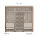 Guarda-Roupa Casal Coimbra 6 Portas 6 Gavetas Freijó e Off White