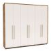 Guarda-Roupa Casal Coimbra 6 Portas 6 Gavetas Freijó e Off White
