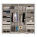 Guarda-Roupa Casal Coimbra Flex 2 Portas 6 Gavetas Branco e Freijó