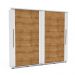 Guarda-Roupa Casal Coimbra Flex 2 Portas 6 Gavetas Branco e Freijó