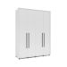 Guarda-Roupa Casal Coimbra Flex 4 Portas 3 Gavetas Branco
