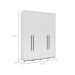 Guarda-Roupa Casal Coimbra Flex 4 Portas 3 Gavetas Branco
