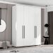 Guarda-Roupa Casal Coimbra Flex 4 Portas 3 Gavetas Branco