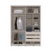 Guarda-Roupa Casal Coimbra Flex 4 Portas 3 Gavetas Branco