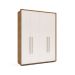 Guarda-Roupa Casal Coimbra Flex 4 Portas 3 Gavetas Freijó e Off White