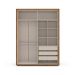 Guarda-Roupa Casal Coimbra Flex 4 Portas 3 Gavetas Freijó e Off White