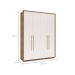 Guarda-Roupa Casal Coimbra Flex 4 Portas 3 Gavetas Freijó e Off White
