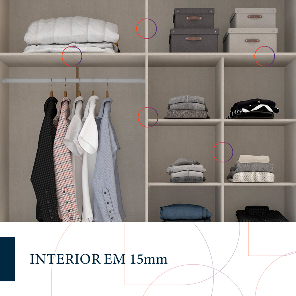 Guarda-Roupa Casal Coimbra Flex 4 Portas 3 Gavetas Freijó e Off White