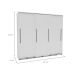 Guarda-Roupa Casal Coimbra Flex com Pés 3 Portas 6 Gavetas Branco