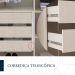 Guarda-Roupa Casal Coimbra Flex com Pés 3 Portas 6 Gavetas Branco