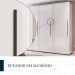 Guarda-Roupa Casal Coimbra Flex com Pés 3 Portas 6 Gavetas Branco