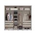 Guarda-Roupa Casal Coimbra Flex com Pés 3 Portas 6 Gavetas Branco e Freijó