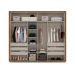 Guarda-Roupa Casal Coimbra Flex com Pés 3 Portas 6 Gavetas Freijó