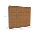 Guarda-Roupa Casal Coimbra Flex com Pés 3 Portas 6 Gavetas Freijó