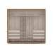 Guarda-Roupa Casal Coimbra Flex com Pés 3 Portas 6 Gavetas Freijó