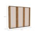 Guarda-Roupa Casal Coimbra Flex com Pés 3 Portas 6 Gavetas Freijó e Off White