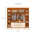 Guarda-Roupa Casal Doble 4 Portas 4 Gavetas Cinamomo e Off White