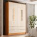 Guarda-Roupa Casal Domo 4 Portas 4 Gavetas  Cinnamon e Off White