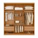 Guarda-Roupa Casal Durban 6 PT 4 GV Imbuia e Off White