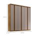 Guarda-Roupa Casal Durban 6 PT 4 GV Imbuia e Off White