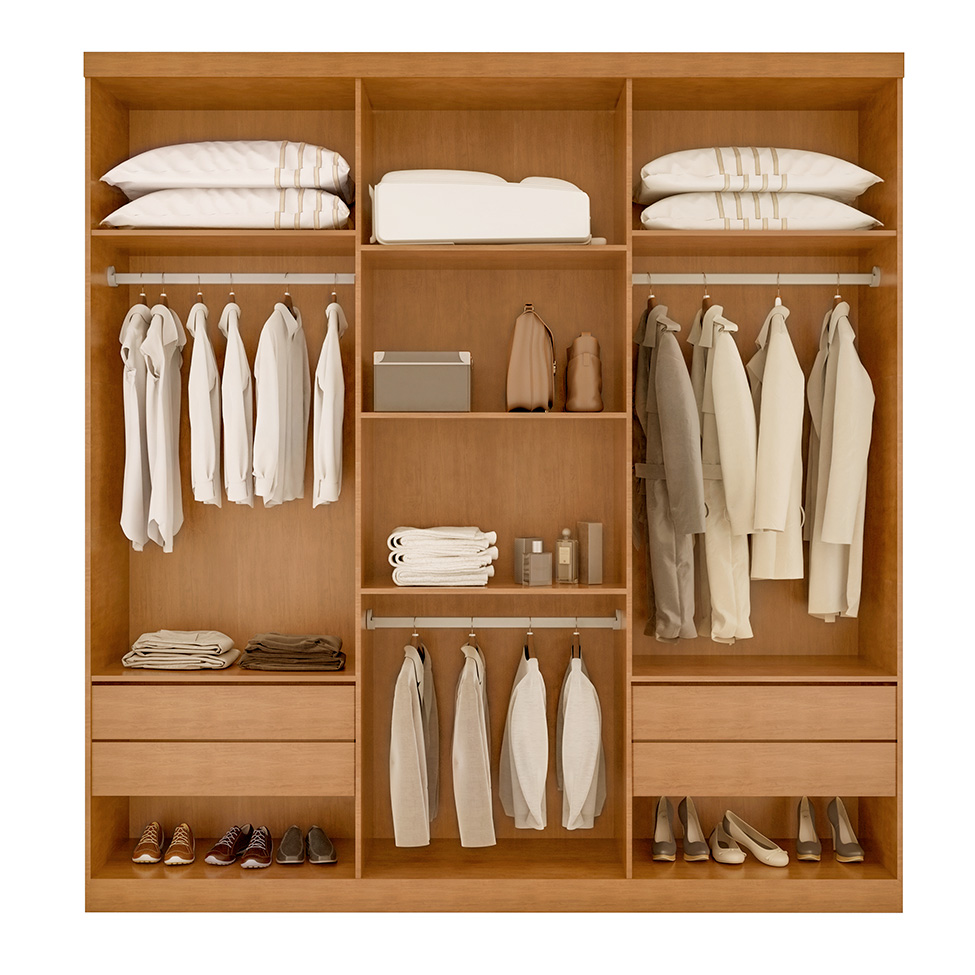 Guarda-Roupa Casal Durban 6 Portas 4 Gavetas Imbuia
