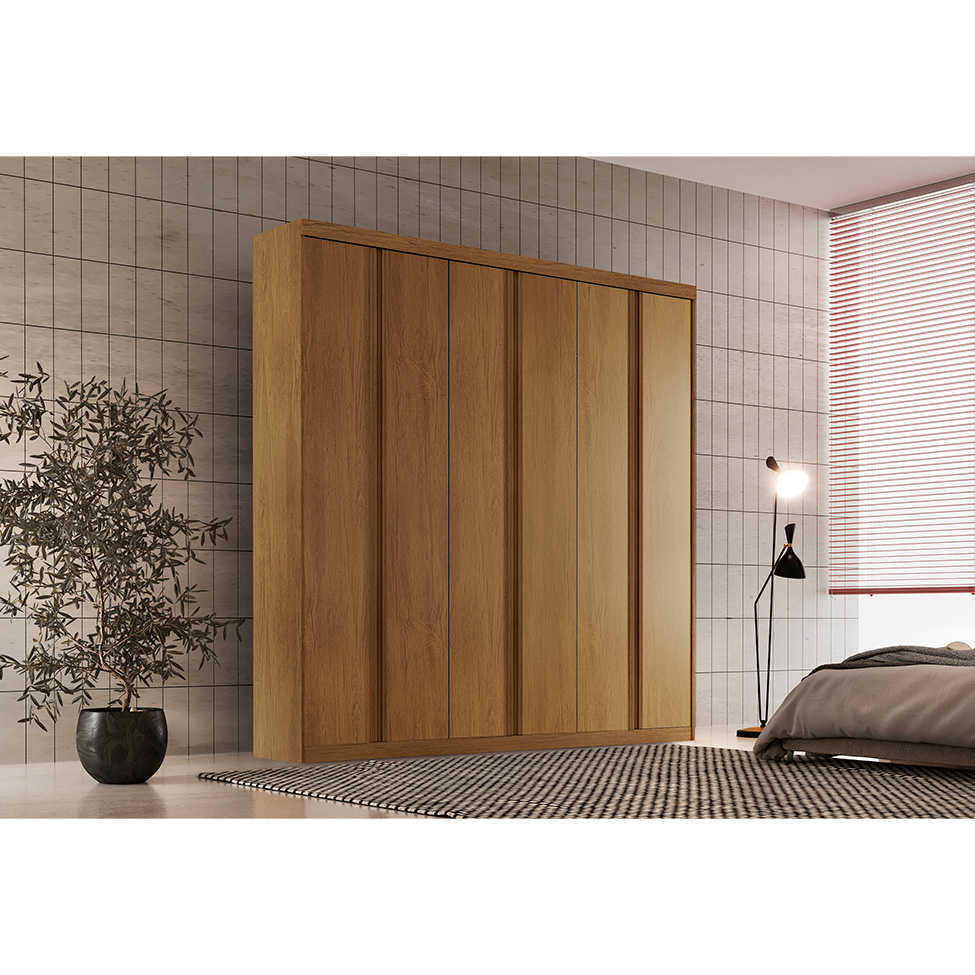 Guarda-Roupa Casal Durban 6 Portas 4 Gavetas Imbuia