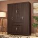Guarda-Roupa Casal Ecom 6 Portas 2 Gavetas Café