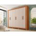 Guarda-Roupa Casal Eden 6 Portas 2 Gavetas Freijó e Off White