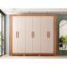 Guarda-Roupa Casal Eden 6 Portas 2 Gavetas Freijó e Off White