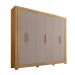 Guarda-Roupa Casal Eden 6 Portas 2 Gavetas Lamina Mel e Cacao