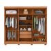 Guarda-Roupa Casal Eden 6 Portas 2 Gavetas Lamina Mel e Cacao