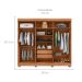Guarda-Roupa Casal Eden 6 Portas 2 Gavetas Lamina Mel e Cacao