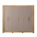 Guarda-Roupa Casal Eden 6 Portas 2 Gavetas Lamina Mel e Cacao