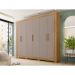 Guarda-Roupa Casal Eden 6 Portas 2 Gavetas Lamina Mel e Cacao