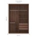 Guarda-Roupa Casal Elite 2 Portas 3 Gavetas Capuccino
