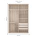 Guarda-Roupa Casal Elite 2 Portas 3 Gavetas Vanilla