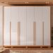 Guarda-Roupa Casal Espartacus 6 Portas 6 Gavetas Freijó e Off White