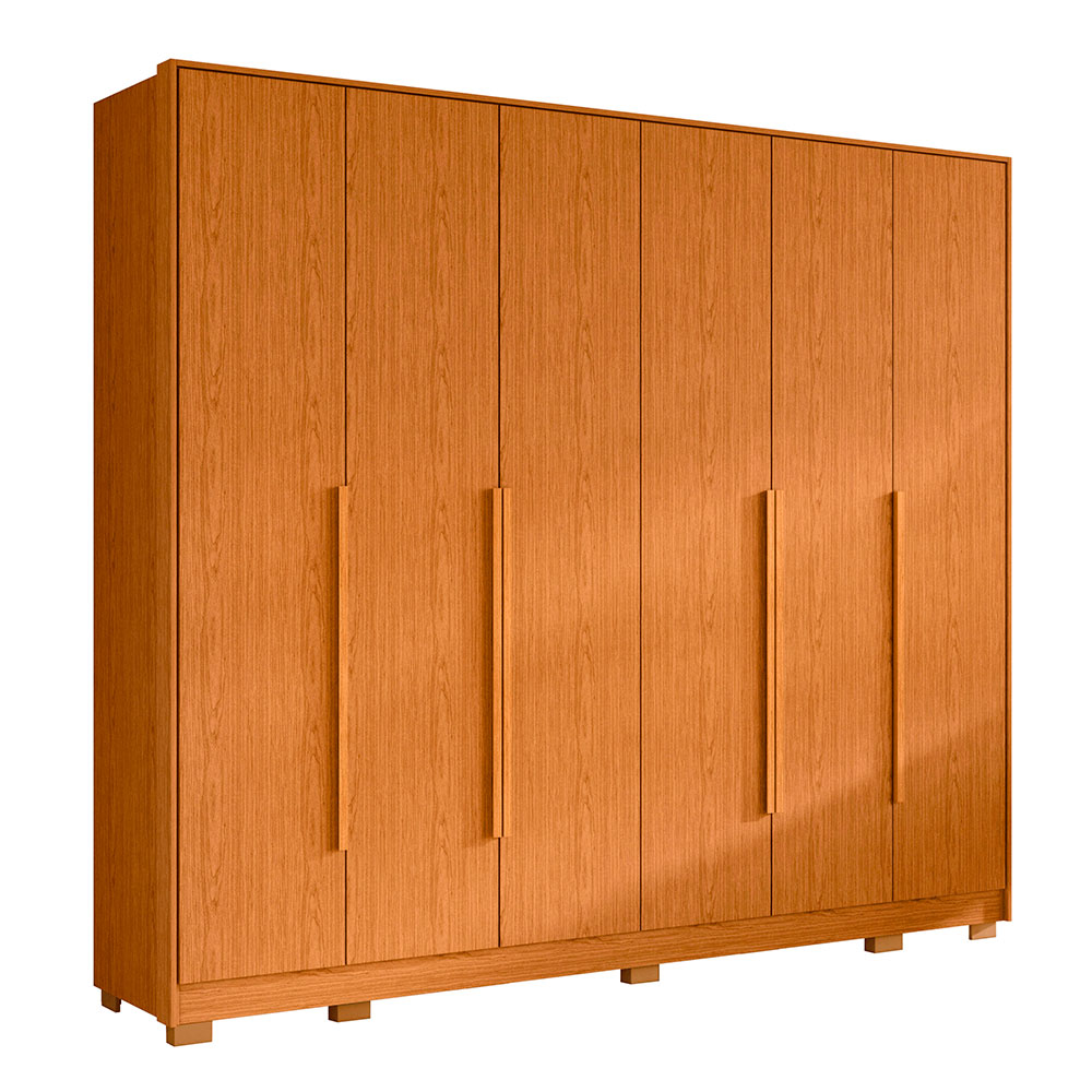 Guarda-Roupa Casal Fascínio 6 Portas 6 Gavetas Cinamomo