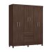 Guarda-Roupa Casal Flash 6 Portas 2 Gavetas Café