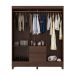 Guarda-Roupa Casal Flash 6 Portas 2 Gavetas Café
