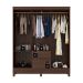 Guarda-Roupa Casal Flash 6 Portas 2 Gavetas Café