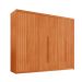 Guarda-Roupa Casal Frisado Xangai 100% MDF 6 Portas 2 Gavetas Naturalle