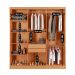 Guarda-Roupa Casal Frisado Xangai 100% MDF 6 Portas 2 Gavetas Naturalle