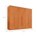 Guarda-Roupa Casal Frisado Xangai 100% MDF 6 Portas 2 Gavetas Naturalle
