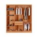 Guarda-Roupa Casal Frisado Xangai 100% MDF 6 Portas 2 Gavetas Naturalle