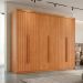 Guarda-Roupa Casal Frisado Xangai 100% MDF 6 Portas 2 Gavetas Naturalle