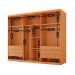 Guarda-Roupa Casal Fusion 100% MDF 6 Portas 6 Gavetas Nauralle e Off White