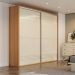 Guarda-Roupa Casal Girona 100% MDF 2 Portas 2 Gavetas Freijó e Off White