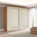 Guarda-Roupa Casal Girona 100% MDF 2 Portas 4 Gavetas Freijó e Off White
