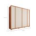 Guarda-Roupa Casal Gladiador 6 Portas 4 Gavetas Off White e Freijó